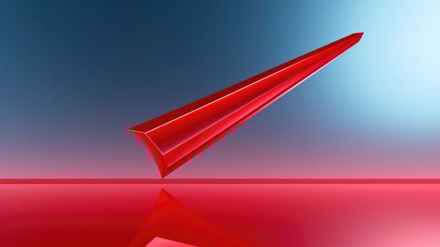 upwards red arrow 3d photo