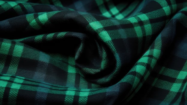 crisscross green tartan photo