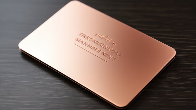 premium rose gold business card photo