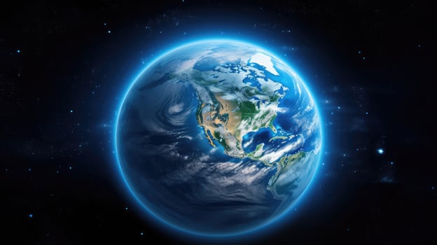 planet blue earth photo