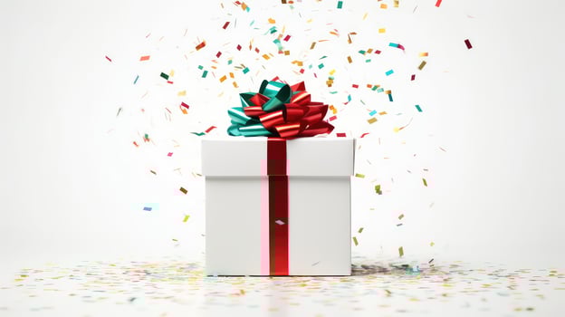box surprise white background photo
