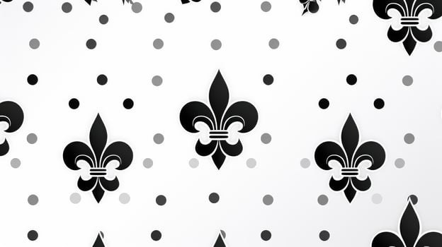 sign black and white fleur de lis background photo