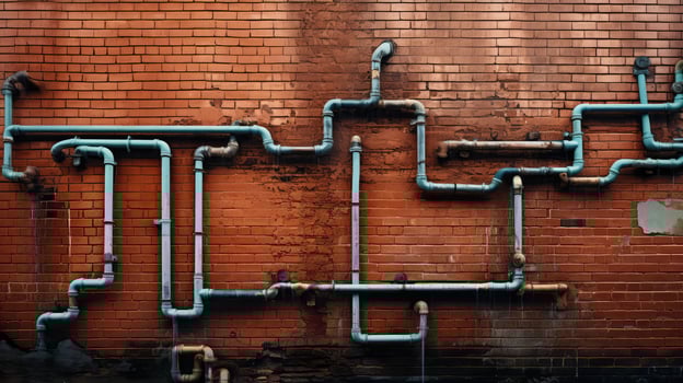 industrial water flowing pipe photo