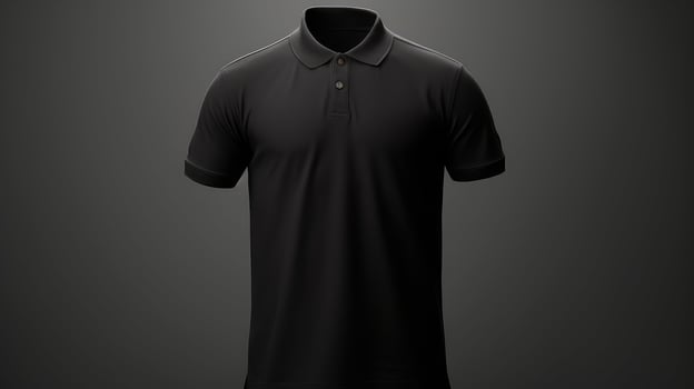 background black polo shirt mock up photo