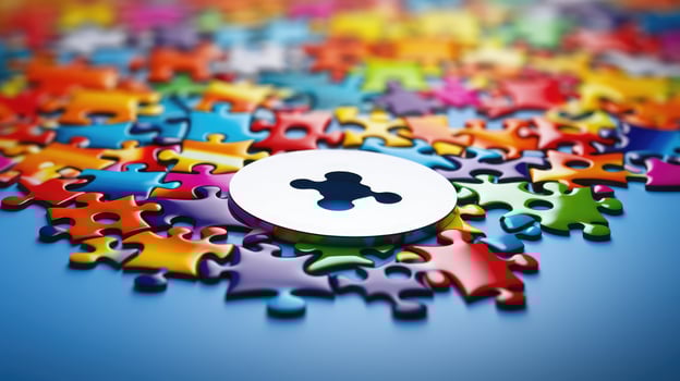 design puzzle white photo