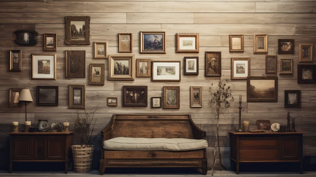 rustic frames wall photo