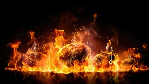 dance fire music notes photo