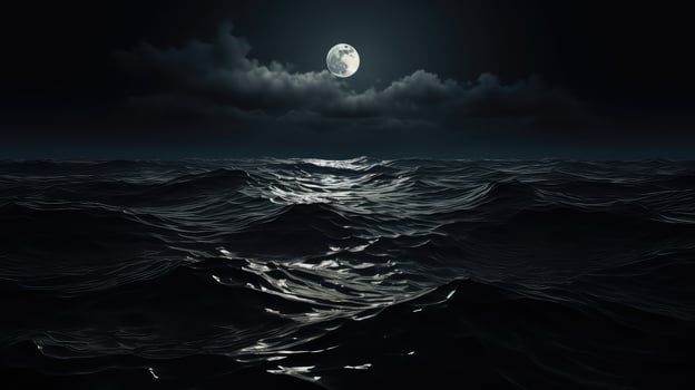 reflections dark ocean water photo