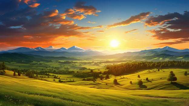 serene background sun photo
