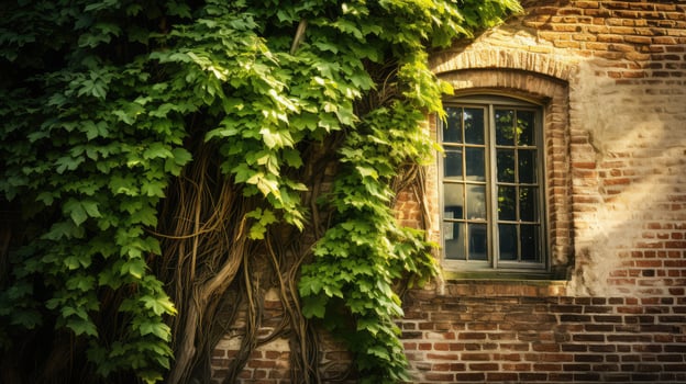 brick vine tree photo