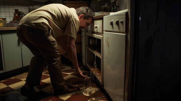 pipe under kitchen sink photo