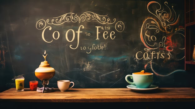 quote coffee chalk board photo