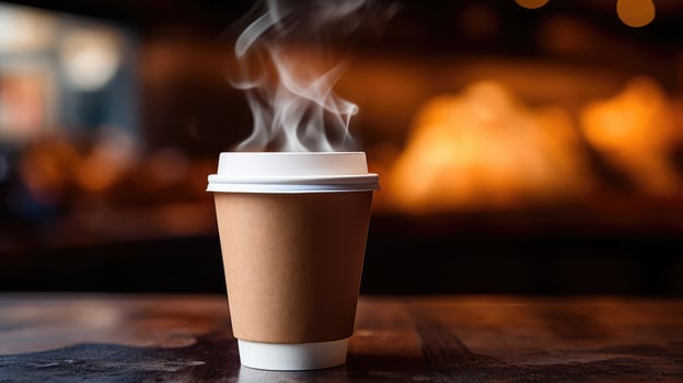 lid coffee in paper cup photo