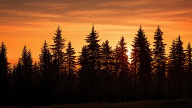 sunsky forest tree line photo