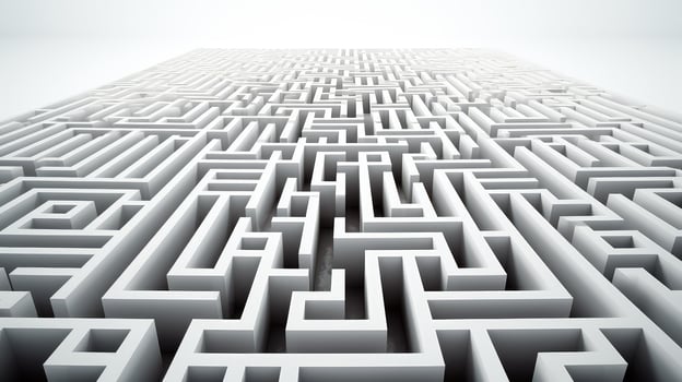 challenge maze white background photo