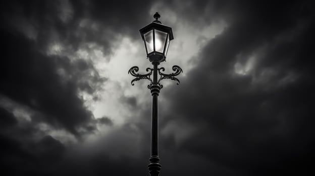 dramatic black and white lighting photo