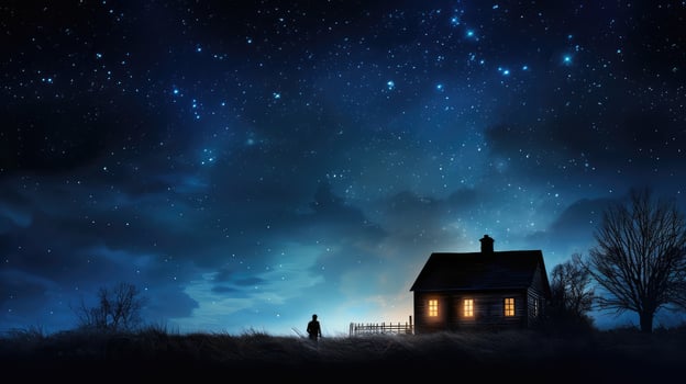sky house silhouette photo