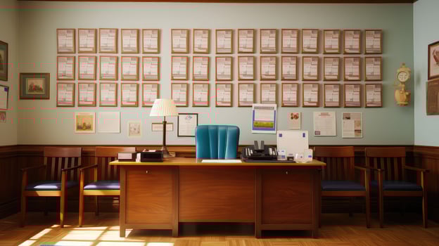 desk doctor office reception photo