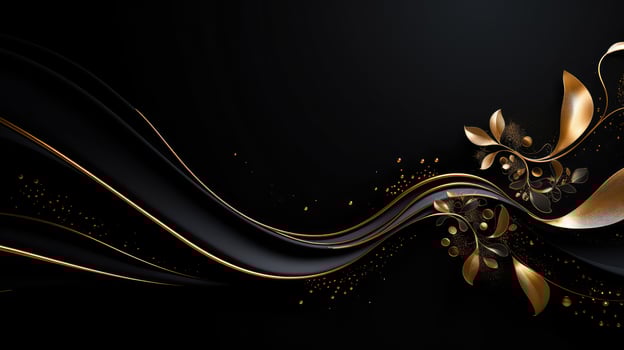 gold fancy black background photo