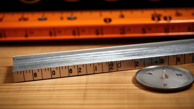 inch metal ruler photo