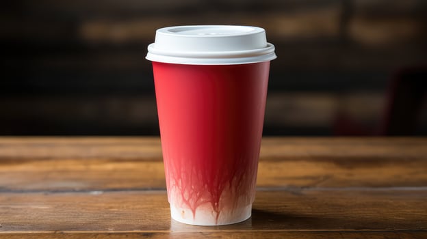 steam coffee cup with lid photo