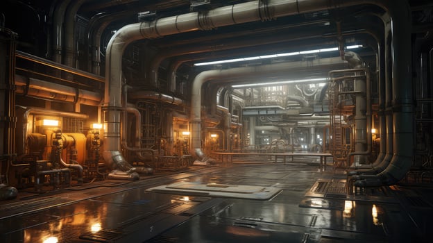 metal chemical plant interior photo