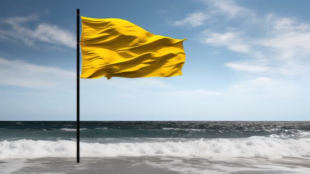 flag yellow and black caution photo