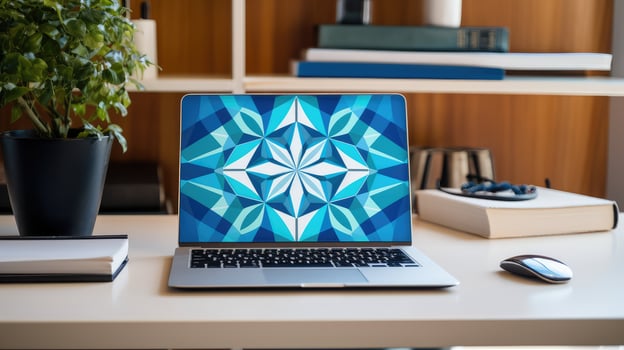 geometric blue sticker photo
