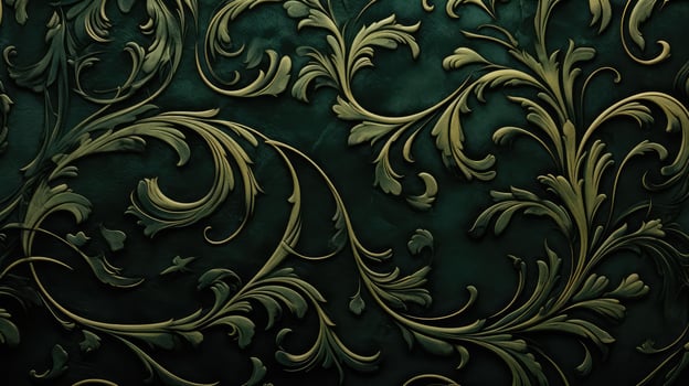 luxurious dark green pattern photo