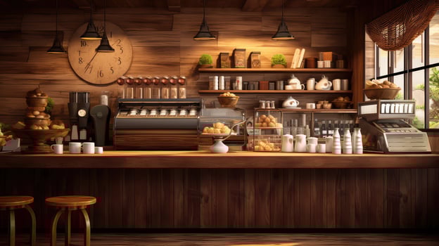 coffee wooden counter top photo