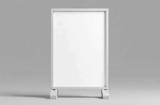 Rectangular White Advertising Sign Poster stunner Billboard Mockup photo