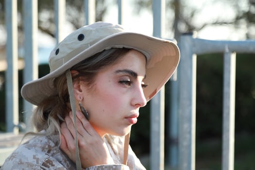 Soldier Resting With Some Neck Pain photo