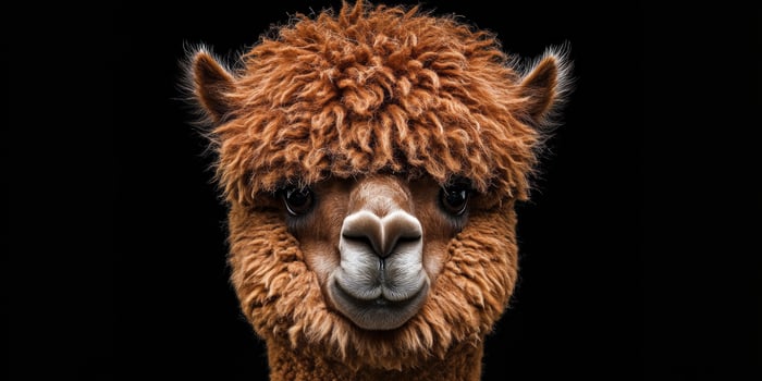 An alpaca with a long, fluffy hair photo