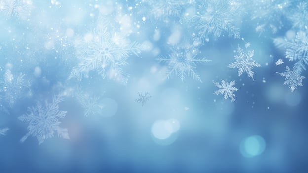 focus blue snowflake background photo