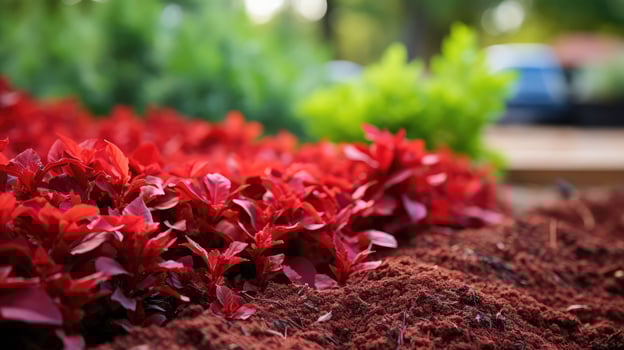 landscape red mulch photo