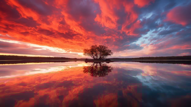 sky red cloud photo