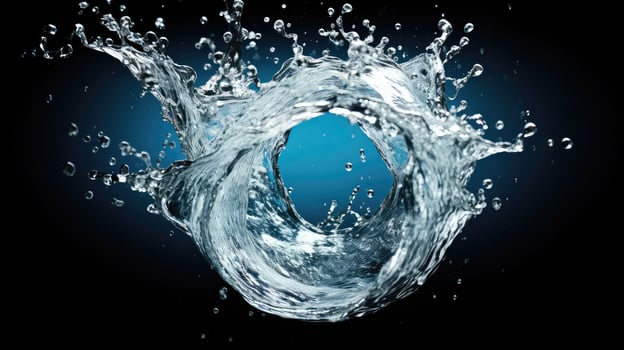 spherical realistic water splash photo