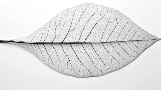 simplicity one line drawing leaves photo