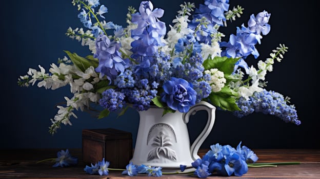 corn spring flowers blue photo