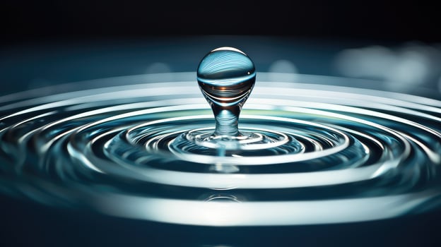 reflection single water drop photo