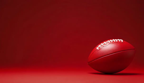 Red American Football on Red Background photo