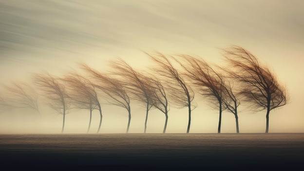 branches trees in wind photo