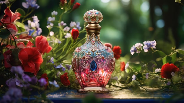 flowers beauty bottle photo