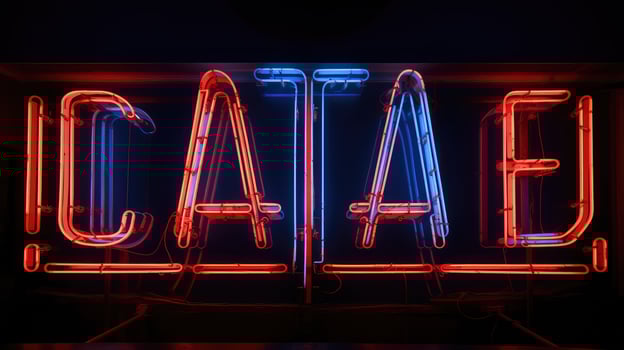visual red blue neon photo