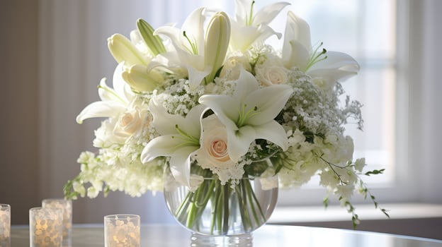 floral white party photo