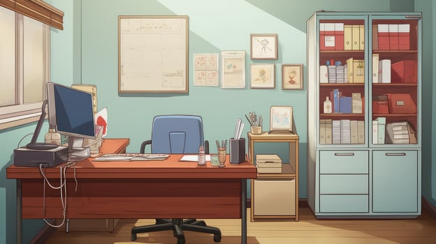 computer medical doctor office photo
