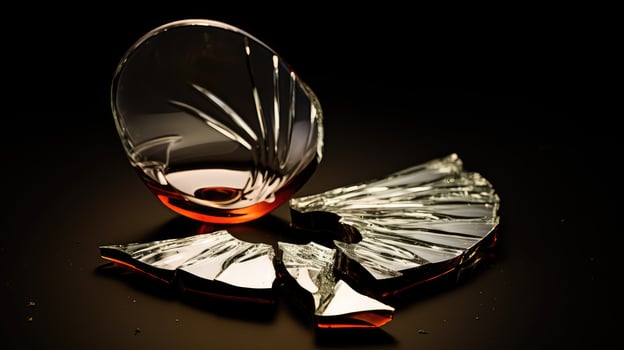 hazard broken wine glass photo