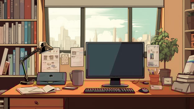 printer items on desk photo