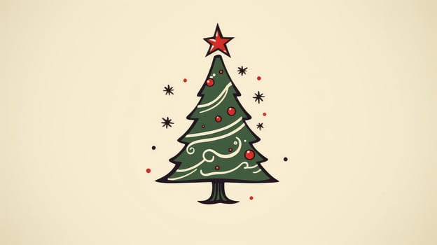 simple christmas tree outline photo