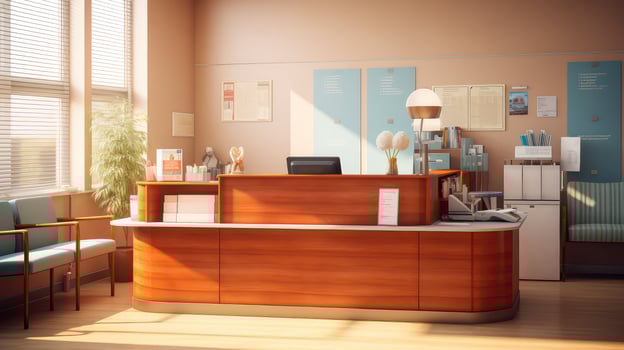 office medical reception desk photo